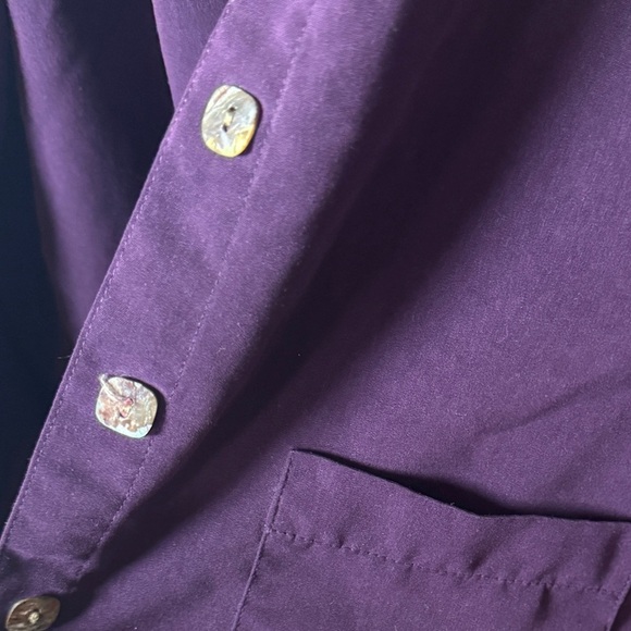 Vintage TravelSmith Purple Button-Up Blouse Size M - Picture 6 of 6